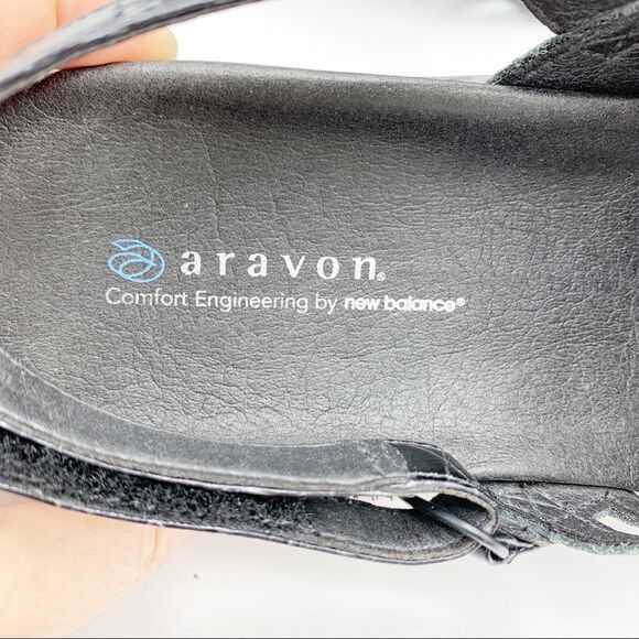 Aravon New‎ Balance Combination Last Black Leather Sandals 11 Narrow - Picture 9 of 12